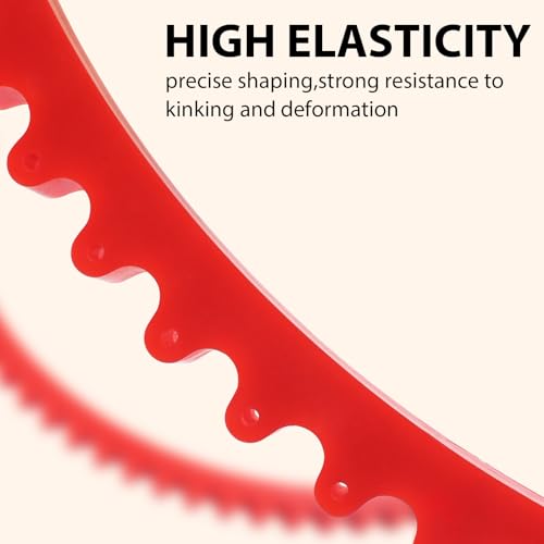 39 inch Flexible Curve Template, Professional Woodworking Profiling Strip for Wood Curve Pattern Making Tools, Router Template (Red) - color: Red-39inch