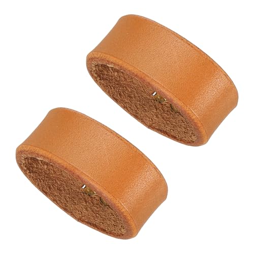 PATIKIL Leather Loop Keeper, Leather Loops Belt Keeper Loops Retainer Straps Replacement, - color: Earthy Yellow, size: 1.2"/1.3"