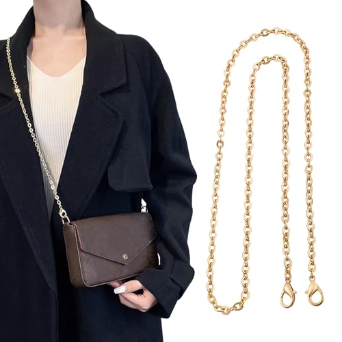 Bag Chain Strap for Handbag Replacement,Gold Purse Chain Accessories Shoulder Straps Crossbody - color: Style-1-90cm
