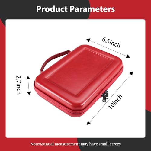 PU Leather 16 Slots pen case/boxes， Pencil Tray Case Organizer,Handmade Display Zippered Pouch for Rollerball Pen，fountain pen-Retro（red） - color: red