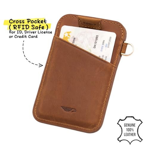 Slim Wallet for Women - Thin Card Wallets - RFID Wallet Credit Card Holder - Minimalist Keychain Wallets | Poppy - color: Poppy