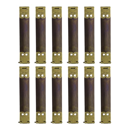 uxcell 12Pcs Metal Internal Flex Frame, 8cm/3.1" Coin Purse Frame Handbag Hinges Clip for Wallet Bag DIY Craft Sewing Purse Making, Bronze - size: 3.1"