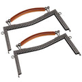 uxcell Metal Purse Frames 2 Pcs Kiss Lock Clasp Frame Embossed Clutch Frame with Rubber Handle for Coin Purse Handbag Making DIY Craft, Black - color: Black