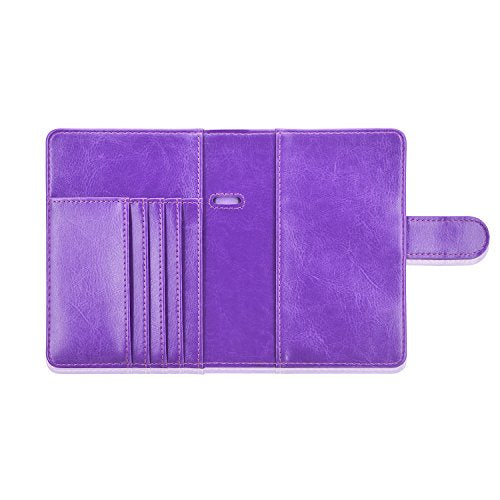 Passport Holder Cover, ACdream Protective Premium Leather RFID Blocking Wallet Travel Case for Passport/Credit Card/Air Ticket, - color: Purple
