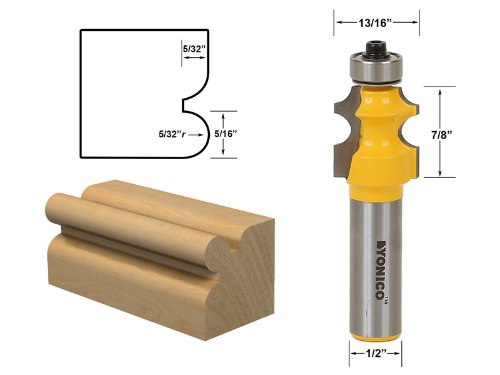 YONICO Corner Bead Router Bits 5/32-Inch Radius 1/2-Inch Shank 13109 - style: 5/16" Bead - 1/2" Shank