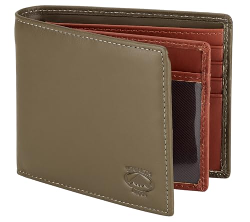 Stealth Mode Leather Bifold Wallet for Men With ID Window and RFID Blocking - color: Camo