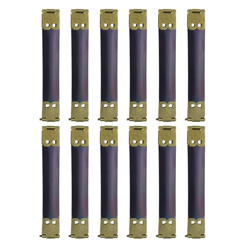 uxcell 12Pcs Metal Internal Flex Frame, 9cm/3.5" Coin Purse Frame Handbag Hinges Clip for Wallet Bag DIY Craft Sewing Purse Making, Bronze - size: 3.5"