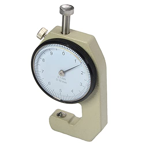 Utoolmart Dial Thickness Gauge, 0-10mm Cusp Head, 0.1mm Accuracy - size: Tip 0-10MM