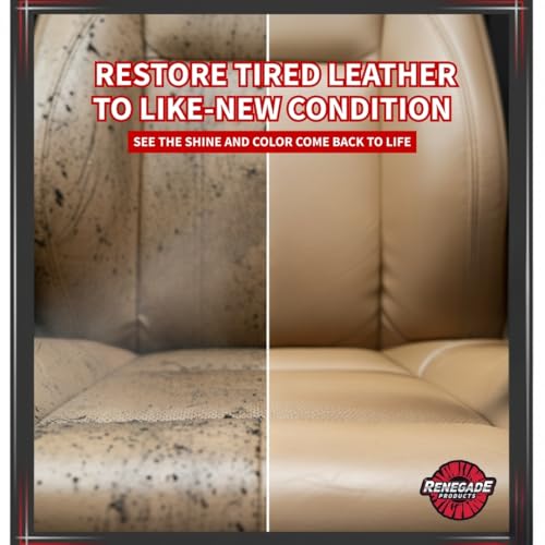 Renegade Products Leather Clean and Condition Kit – Deep Clean & Condition Seats, Upholstery & Trim with Brushes, Towels & Non-Greasy Finish