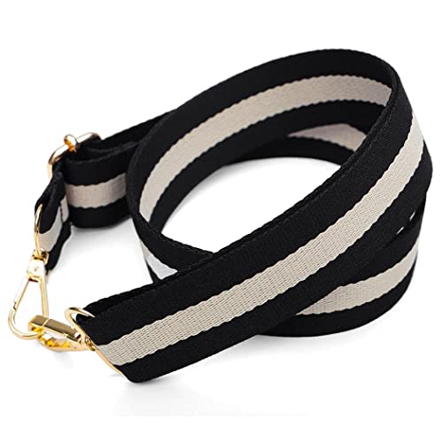 Lekesky Purse Strap Replacement Crossbody Purse Strap for Women… - color: Black & Cream