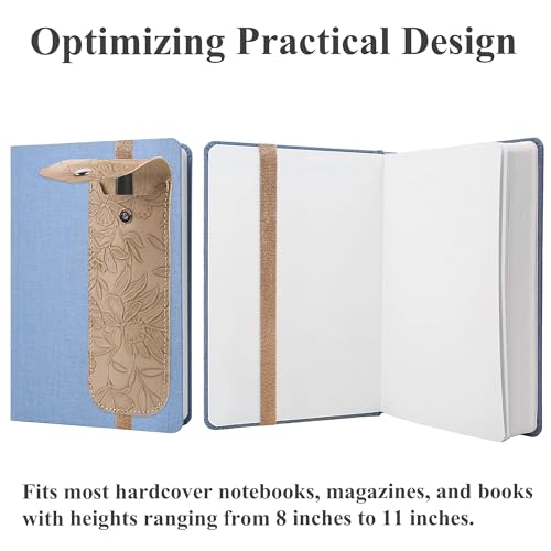 Adjustable Elastic Band Pen Holder for Notebooks, Pen Sleeve Pouch for Journals, Pencil Holder, Bible Planner Accessories, Cute Pencil Case(1-Light Brown) - color: 1-Light Brown