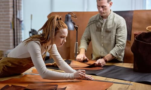 Toprank Genuine Leather Sheets for Crafts 24"X12" Precut Full Grain Leather Tooling Leather (1.6mm) Cowhide Leather Pieces Square, Gray - color: Gray, size: 24"x12"