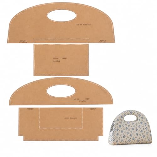 Homoyoyo 1set Handbag Leather Template for DIY Tote Bag, Kraft Paper Stencils for Crafting Unique Leather Handbags for Women Tote Bag Projects DIY Sewing Patterns & Templates Purse Making Supplies