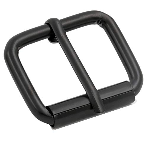 BIKICOCO Roller Buckle, 1'' x 3/4'' Heel Rolling Bar Buckles for Bags Leather Webbing Straps, Black - Pack of 30 - color: Black X 30 Pcs