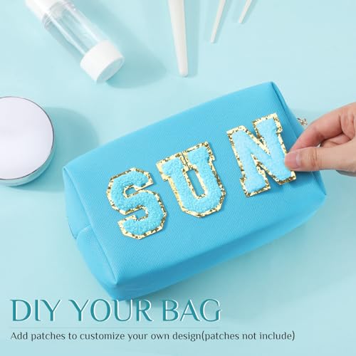 Sanwuta 9 Pcs Makeup Bags Bulk Toiletry Case,Blue and Green Color - color: Blue and Green Color