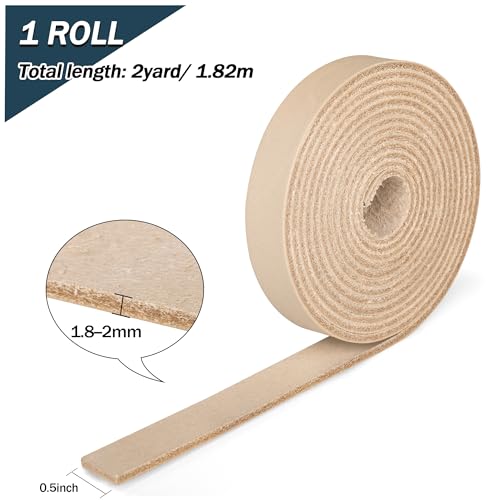 JinRuiKJ Leather Blank Belt Full Grain Leather Strap - 1/2 Inch Wide 72 Inches Long Vegetable Tanned Leather Strips - Ideal for DIY Leather Belts, Tooling, Crafting & Stamping - color: Vegetable Tanned, size: 0.5''x72'' (1.3x182cm)