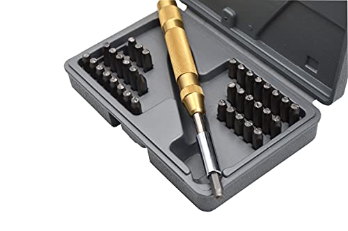 WKSTOOL 27pc Steel Stamp 5/64 2mm Heavy Duty Uppercase Letter Number Symbols with Spring Punches Hand Stamping Character Code Alphabet Marking Set for Mold Metal Jewelry Crypto Plate Leather - size: 2mm Number&Letter Holder set