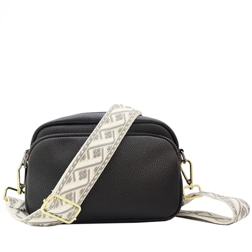 1.5" Wide Purse Strap Adjustable Replacement Gold Hardware Long Crossbody Bag Strap for Thick Shoulder Bags Canvas Handbags Straps - color: Gold Hardware-419