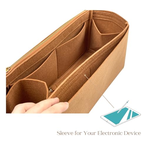 Organizer for Cabas Mezzo, Felt Bag Insert, 31 Colors (Burgundy) - color: Burgundy