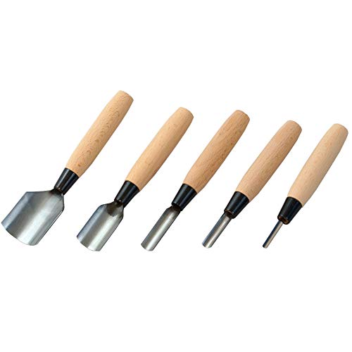 KAKURI Leather Corner Punch Tool 15mm Made in Japan, Professional Leather Cutter Knife Half-Round U Gouge, Sharp Japanese Carbon Steel Blade - size: 15 mm