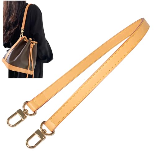 Vachetta Leather Handbag Strap, Suitable for Changing Shoulder Straps on L V Handbags and Bucket Bags(Amber-W:0.7in,L：25.6in) - color: Ambe-W:0.7in-L：25.6in