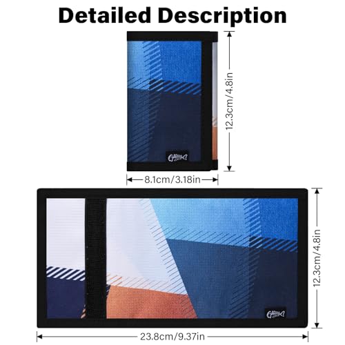 Men’s Nylon Trifold Wallet with 6 Page Wallet Insert, Ultra Thin and Security Wallet with ID Window for Card Cash Holder, Modern Fashion Purse Gifts for Teen Boys Men Women -Art White - color: 24017 Art-White