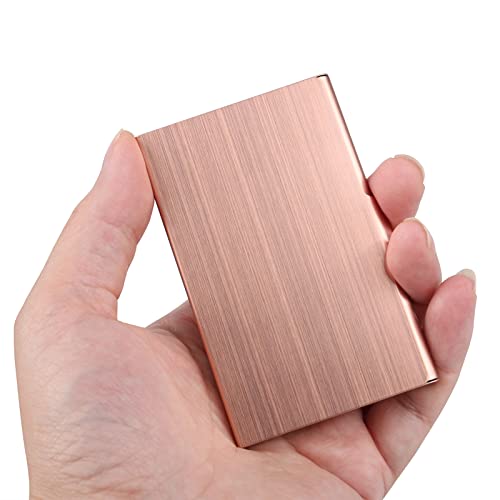 Business Card Holder, Slim Business Card Case for Men & Women, Pocket Metal Card Case, Professional Stainless Steel Business Card Holders, Purse Name Card Holder, Buckle Style Shut, Rose Gold - style: Rose Gold