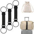 Black Adjustable Elastic Luggage Straps for Suitcase, Travel Bungee Straps | Multi-Purpose Compact Travel Accessory to Secure Extra Luggage Bags and Free Your Hands On Trips - color: Black