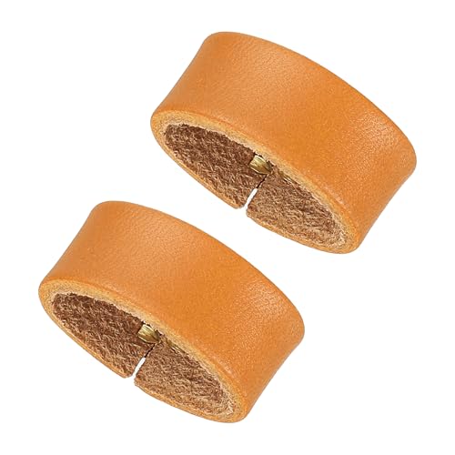 PATIKIL Leather Loop Keeper, Leather Loops Belt Keeper Loops Retainer Straps Replacement, - color: Earthy Yellow, size: 0.9"/1"