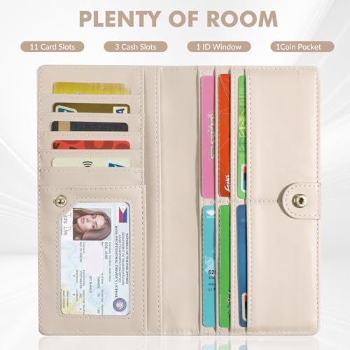 Anikathy Womens Wallet, Rfid Wallets for Women,Slim Thin Credit Card Holder Organizer Purse,PU Leather Cute Long Bifold Clutch Cash Wallet with Zipper Coin Pocket,Ladies Gift,Diving Cat X - color: Diving Cat X