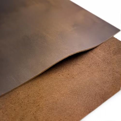 12x12 Inch Full Grain Cowhide Leather Sheet for Crafting & Tooling – 2mm Thick Genuine Leather Square for DIY Wallets, Belts, Holsters, Knife Sheaths, Leatherworking Projects(Brown)