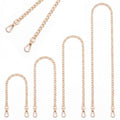 Tylorix Gold Handbag Chain Strap, 4 PCS Metal Purse Replacement with Clasps | Multi-Size(15.7", 23.6", 35.4", 47.2"), Versatile DIY Straps for Crossbody, Shoulder Bag and Clutch, 360-Degree Swivel Clasps