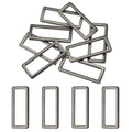 uxcell 8pcs Metal Flat Rectangle Ring, Rectangular Buckle Rings Square Strap Webbing Loop for Bag Belt Purse DIY - color: Gun Black, size: 39mm(1-1/2 inches)