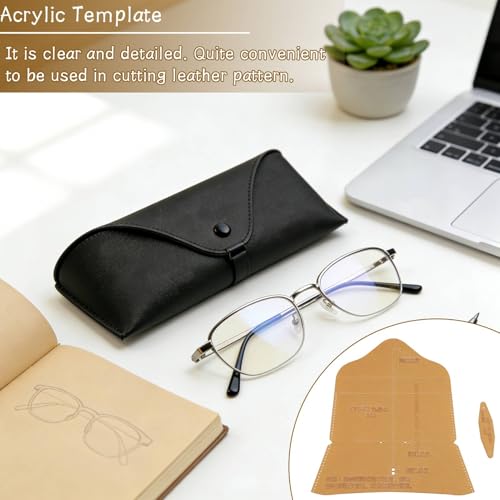 Leathercraft Template, Acrylic Stencil for Glasses Case