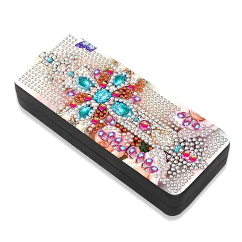 Leatrice 5D Diamond Art Kits for Adults Diamond Dots Eyeglasses Case - color: crucifix
