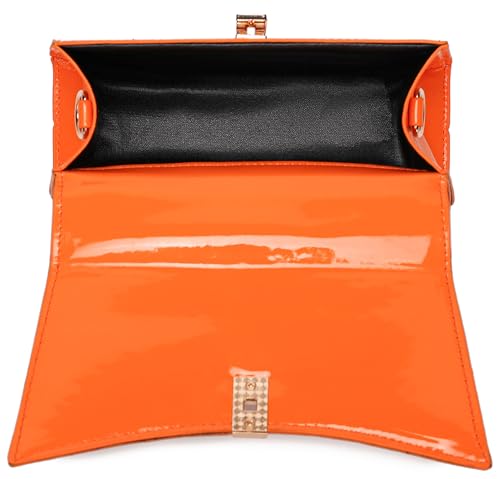 JHVYF Women Small Crossbody Bags Shoulder Bag Classic Satchel Handbags Ladies Cute Purses Satchels bag mini purse for women - color: Orange