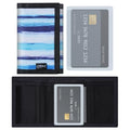 Men’s Nylon Trifold Wallet with 6 Page Wallet Insert, Ultra Thin and Security Wallet with ID Window for Card Cash Holder, Modern Fashion Purse Gifts for Teen Boys Men Women -Line LightBlue - color: 24017 Line-LightBlue