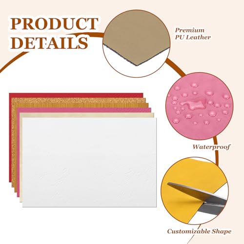 HARFINGTON Laserable Leather Sheets 18" x 12" x 0.04" Non-Adhesive Engraving Leatherette Sheets Laserable Leather Hat Patch for DIY Caps Jackets Backpacks Clothing, Light Brown/Black - color: Light Brown/Black