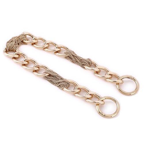 Yichain Classy Metal Tassels Bag Chains Purse Handles Shoulder Strap Replacement Charms Accessories (Gold Big 17'') - color: Gold Big 17''