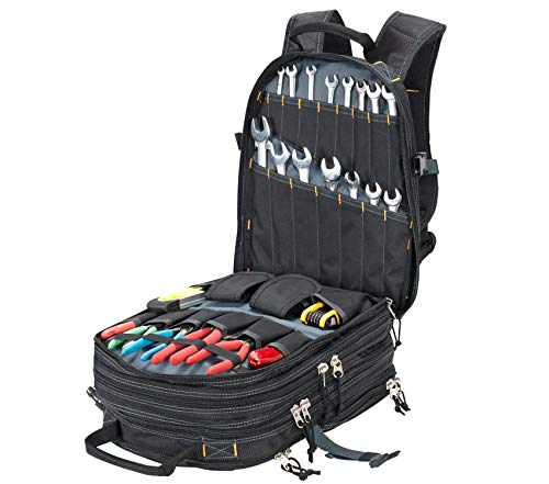 Custom Leathercraft1132 75-Pocket Tool Backpack - style: 75 Pocket Tool Backpack