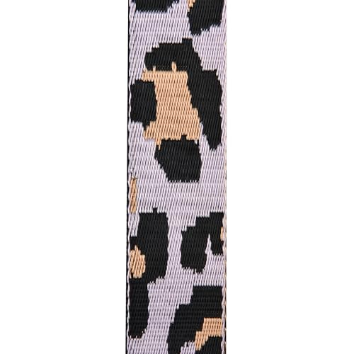 LVYOUME Purse Strap Silver Hardware Wide Bag Straps Replacement Crossbody Adjustable Shoulder Strap for Purses - color: Black Hardware-leopard-purple-c29