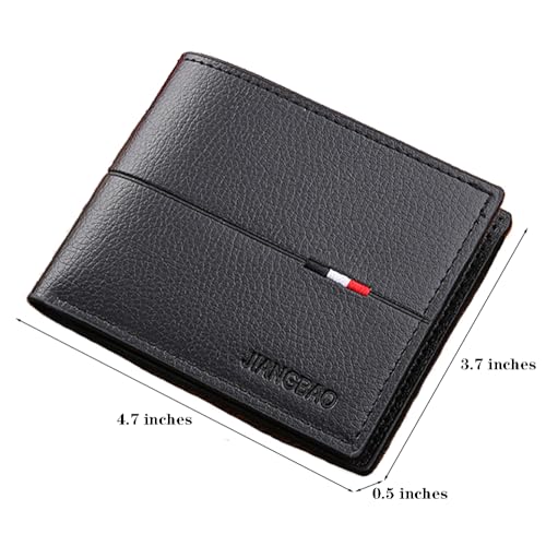 Slim Wallet for Men with Money Clip, Minimalist Wallet with Zipper, Bifold Mens Wallets with Credit Card Holder, PU Leather Men's Wallet with Coin Purse, Carteras Para Hombres (Black 3) - color: Black 3