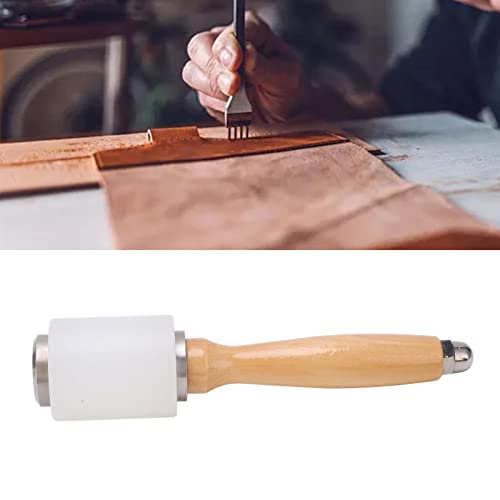 Leather Carving Hammer, DIY Handcrafted Leather Nylon Hammer with Wood Handle, for Shop Tools