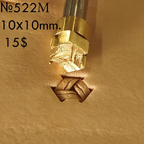 DandS ltd Leather Stamp Tool, Basket Weave, Professional Steel Craft Tool for Leatherworking, Embossing, Carving & Stamping Leather Projects, Belts Wallets & DIY Projects Compatible with Mallet #522M - color: Basket weave 0.39" x 0.39"