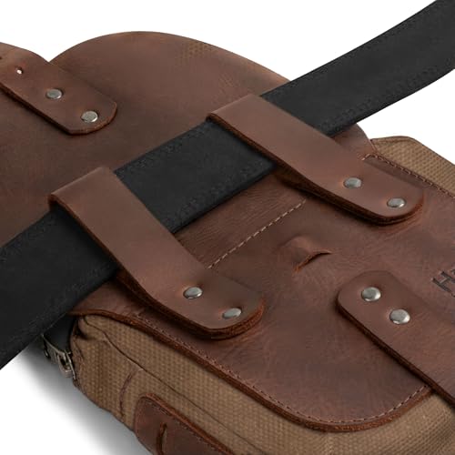 Hide & Drink, Survival Camping Pouch, Belt Loop, Rustic and Handy Tool Bag, Weather Resistant Outdoor Accessories, Traveling Essentials, Waxed Canvas, Handmade - color: Fatigue