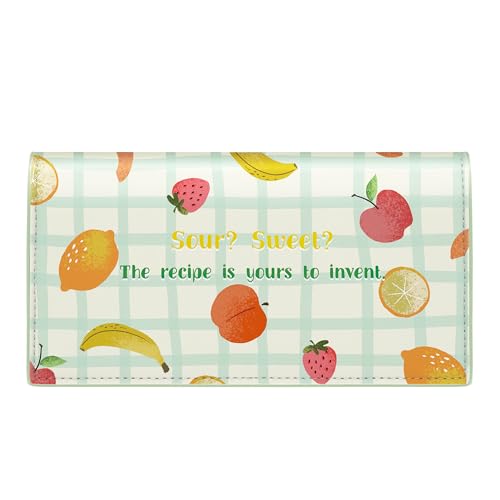 Tipmile Checkbook Covers for Personal Checkbook, PU Leather Checkbook Holder for Women and Men with Elastic Band, Effortless Sophistication - color: K Sour Sweet