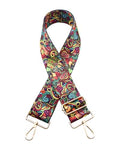 Embroidered Purse Straps Replacement Crossbody Wide Adjustable Bag Straps | Thick Purse Strap for Crossbody Bags,Extra Long Strap,Cross Body Straps for Handbags,Bag Straps for Tote Bags,Shoulder Straps - color: Green Red 1
