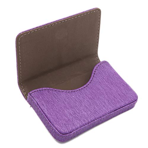 AI-DEE RFID Blocking Wallet - Minimalist Leather Business Credit Card Holder - Purple2 - color: Purple texture