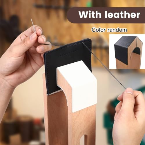 Leather Stitching Pony Clamp - Tool for Leatherworking Wooden Sewing Clamp 360° Rotatable Weaver Leathercraft and Speedy Hand Stitching Leather Kit Leather Stitching Kit
