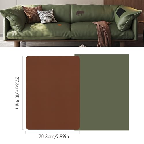 SYLVASS Self Adhesive Leather Repair Patches for Couch, Sofas, Furniture, Car Seats, Office Chairs, Pack of 2 Brown - color: Brown